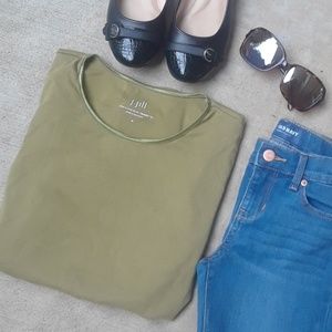 J.Jill satin trim top
